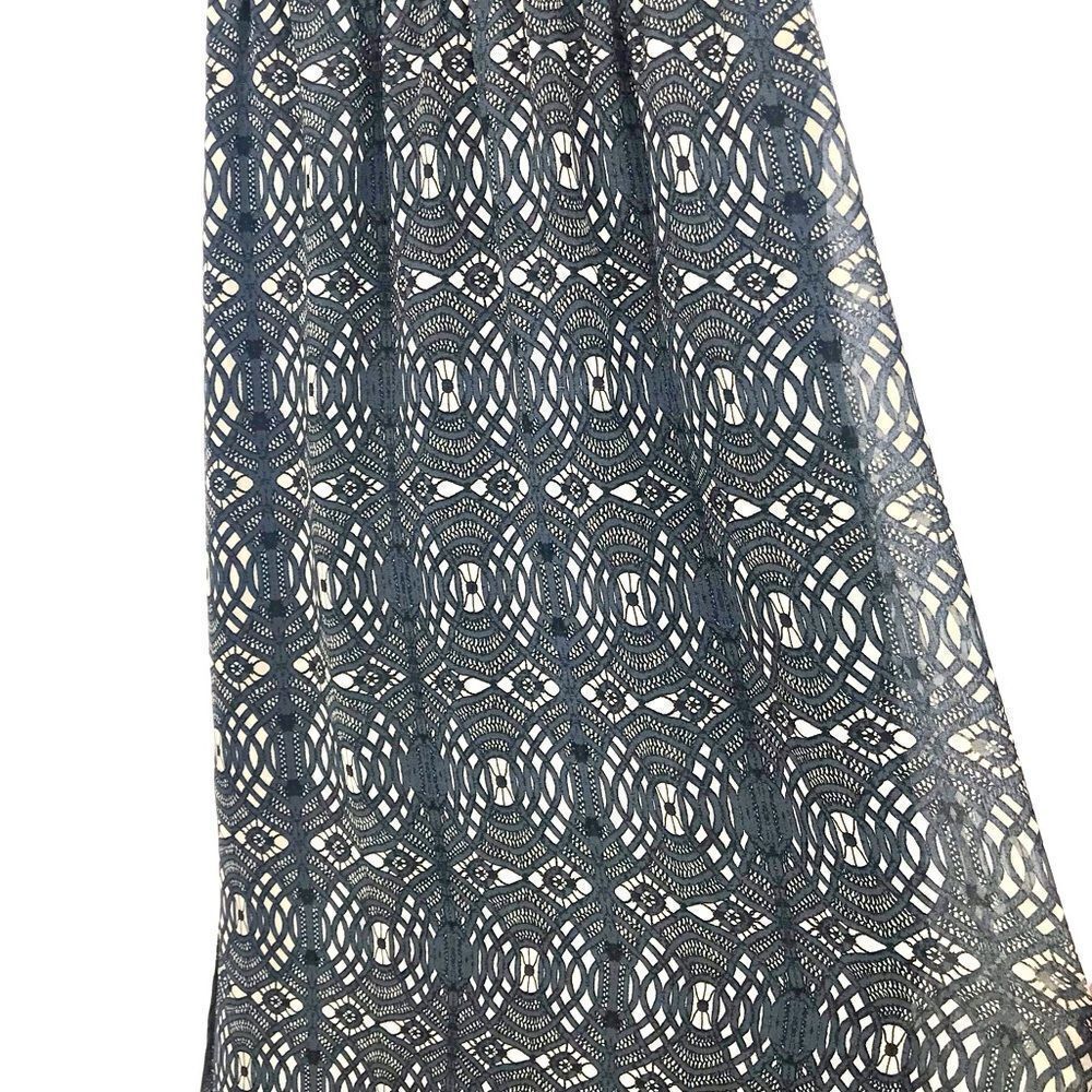 Madewell Blue Gray Geometric Lace Pattern Sleeveless Maxi Dress - Picture 5 of 14